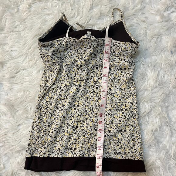 Y2K LEI Floral Lined Cami Tank Top Medium - Picture 3 of 4
